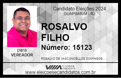 Candidato ROSALVO FILHO 2024 - GUAPIMIRIM - Eleições