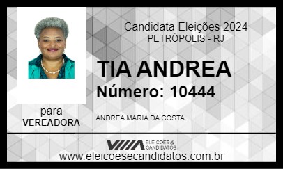 Candidato TIA ANDREA 2024 - PETRÓPOLIS - Eleições