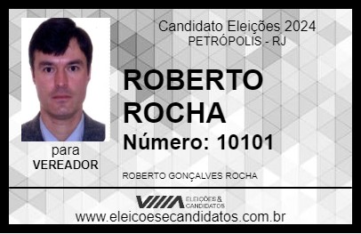 Candidato ROBERTO ROCHA 2024 - PETRÓPOLIS - Eleições