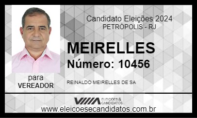 Candidato MEIRELLES 2024 - PETRÓPOLIS - Eleições