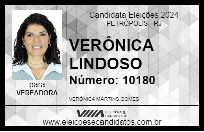 Candidato VERÔNICA LINDOSO 2024 - PETRÓPOLIS - Eleições