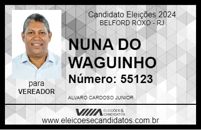 Candidato NUNA DO WAGUINHO 2024 - BELFORD ROXO - Eleições