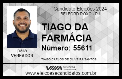 Candidato TIAGO DA FARMÁCIA 2024 - BELFORD ROXO - Eleições