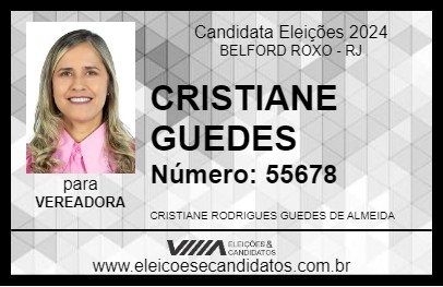 Candidato CRISTIANE GUEDES 2024 - BELFORD ROXO - Eleições