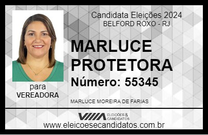 Candidato MARLUCE PROTETORA 2024 - BELFORD ROXO - Eleições