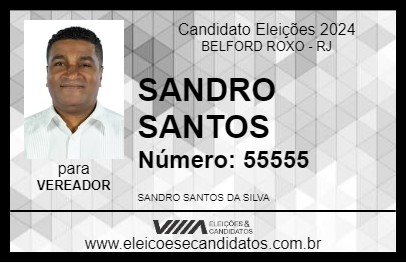 Candidato SANDRO SANTOS 2024 - BELFORD ROXO - Eleições