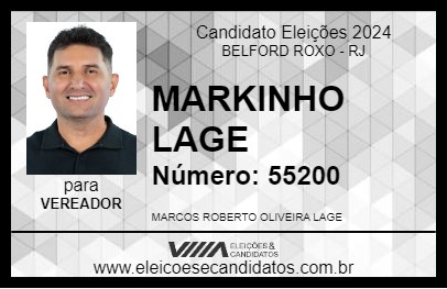 Candidato MARKINHO LAGE 2024 - BELFORD ROXO - Eleições