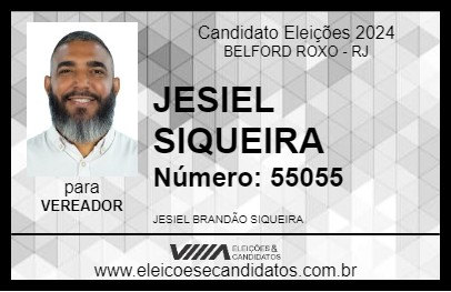 Candidato JESIEL SIQUEIRA 2024 - BELFORD ROXO - Eleições