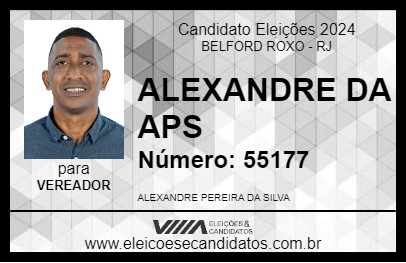 Candidato ALEXANDRE DA APS 2024 - BELFORD ROXO - Eleições