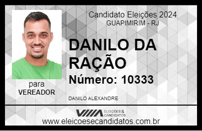 Candidato DANILO DA RAÇÃO 2024 - GUAPIMIRIM - Eleições