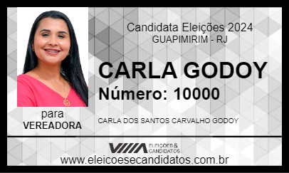 Candidato CARLA GODOY 2024 - GUAPIMIRIM - Eleições