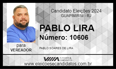 Candidato PABLO LIRA 2024 - GUAPIMIRIM - Eleições