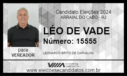 Candidato LÉO DE VADE 2024 - ARRAIAL DO CABO - Eleições