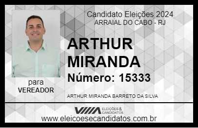 Candidato ARTHUR MIRANDA 2024 - ARRAIAL DO CABO - Eleições