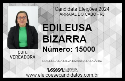 Candidato EDILEUSA BIZARRA 2024 - ARRAIAL DO CABO - Eleições