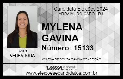 Candidato MYLENA GAVINA 2024 - ARRAIAL DO CABO - Eleições