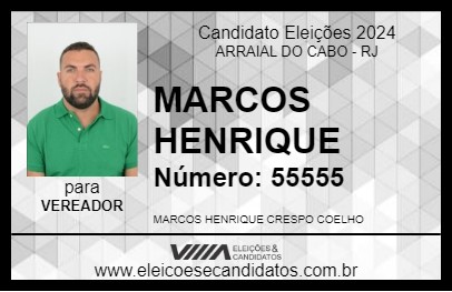 Candidato MARCOS HENRIQUE 2024 - ARRAIAL DO CABO - Eleições