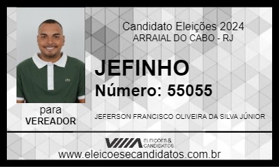 Candidato JEFINHO 2024 - ARRAIAL DO CABO - Eleições