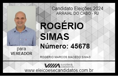 Candidato ROGÉRIO SIMAS 2024 - ARRAIAL DO CABO - Eleições