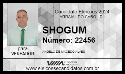 Candidato SHOGUM 2024 - ARRAIAL DO CABO - Eleições