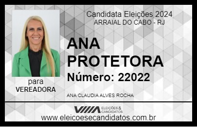 Candidato ANA PROTETORA 2024 - ARRAIAL DO CABO - Eleições