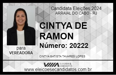 Candidato CINTYA DE RAMON 2024 - ARRAIAL DO CABO - Eleições