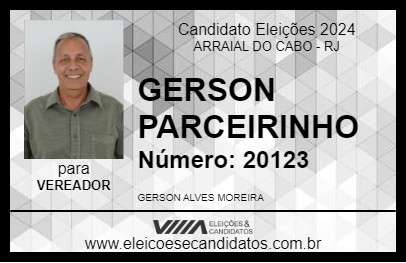 Candidato GERSON PARCEIRINHO 2024 - ARRAIAL DO CABO - Eleições