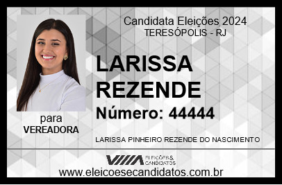 Candidato LARISSA REZENDE 2024 - TERESÓPOLIS - Eleições