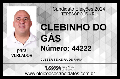 Candidato CLEBINHO DO GÁS 2024 - TERESÓPOLIS - Eleições