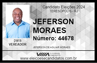 Candidato JEFERSON MORAES 2024 - TERESÓPOLIS - Eleições