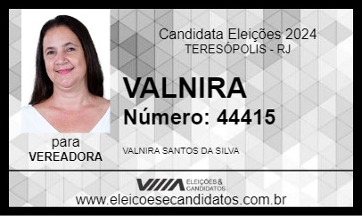 Candidato VALNIRA 2024 - TERESÓPOLIS - Eleições