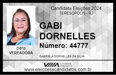 Candidato GABI DORNELLES 2024 - TERESÓPOLIS - Eleições