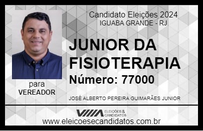 Candidato JUNIOR DA FISIOTERAPIA 2024 - IGUABA GRANDE - Eleições