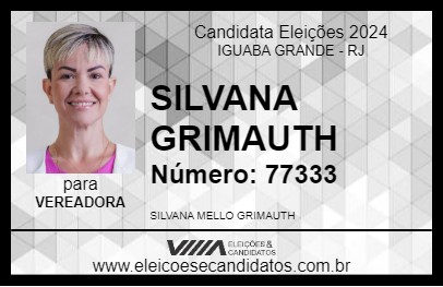 Candidato SILVANA GRIMAUTH 2024 - IGUABA GRANDE - Eleições