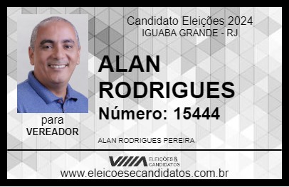 Candidato ALAN RODRIGUES 2024 - IGUABA GRANDE - Eleições