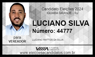 Candidato LUCIANO SILVA 2024 - IGUABA GRANDE - Eleições