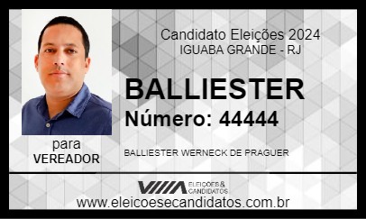 Candidato BALLIESTER 2024 - IGUABA GRANDE - Eleições