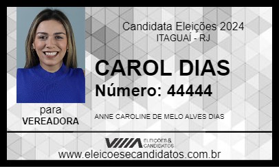 Candidato CAROL DIAS 2024 - ITAGUAÍ - Eleições