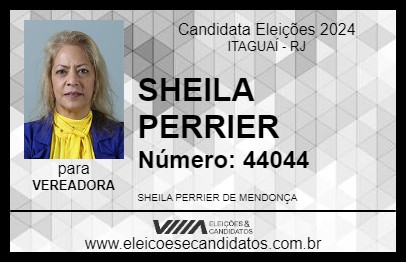 Candidato SHEILA PERRIER 2024 - ITAGUAÍ - Eleições