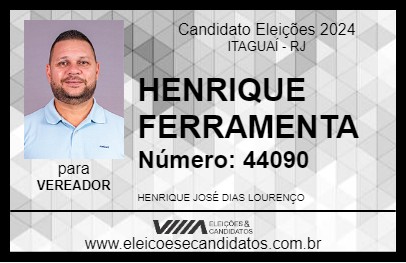 Candidato HENRIQUE FERRAMENTA 2024 - ITAGUAÍ - Eleições