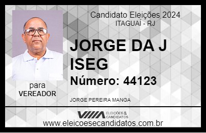 Candidato JORGE DA J ISEG 2024 - ITAGUAÍ - Eleições