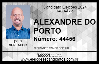 Candidato ALEXANDRE DO PORTO 2024 - ITAGUAÍ - Eleições