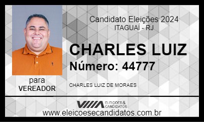 Candidato CHARLES LUIZ 2024 - ITAGUAÍ - Eleições