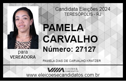 Candidato PAMELA CARVALHO 2024 - TERESÓPOLIS - Eleições