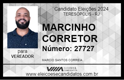 Candidato MARCINHO CORRETOR 2024 - TERESÓPOLIS - Eleições