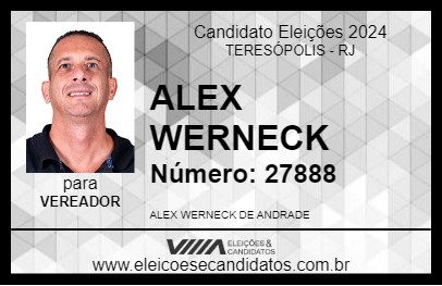 Candidato ALEX WERNECK 2024 - TERESÓPOLIS - Eleições