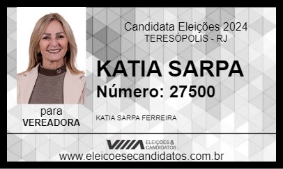 Candidato KATIA SARPA 2024 - TERESÓPOLIS - Eleições