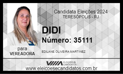 Candidato DIDI 2024 - TERESÓPOLIS - Eleições