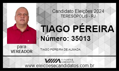 Candidato TIAGO PÉREIRA 2024 - TERESÓPOLIS - Eleições