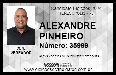 Candidato ALEXANDRE PINHEIRO 2024 - TERESÓPOLIS - Eleições